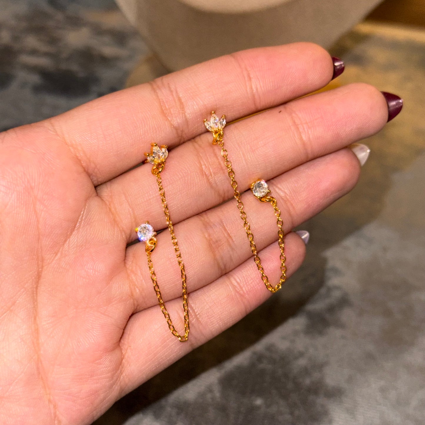 Tiara Double-Piercing Studs