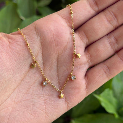 Celestial Shimmer Dainty Necklace