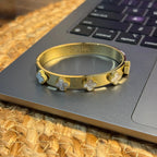 White Clover Bangle (Thin Wrist) HOUSE OF LAILA