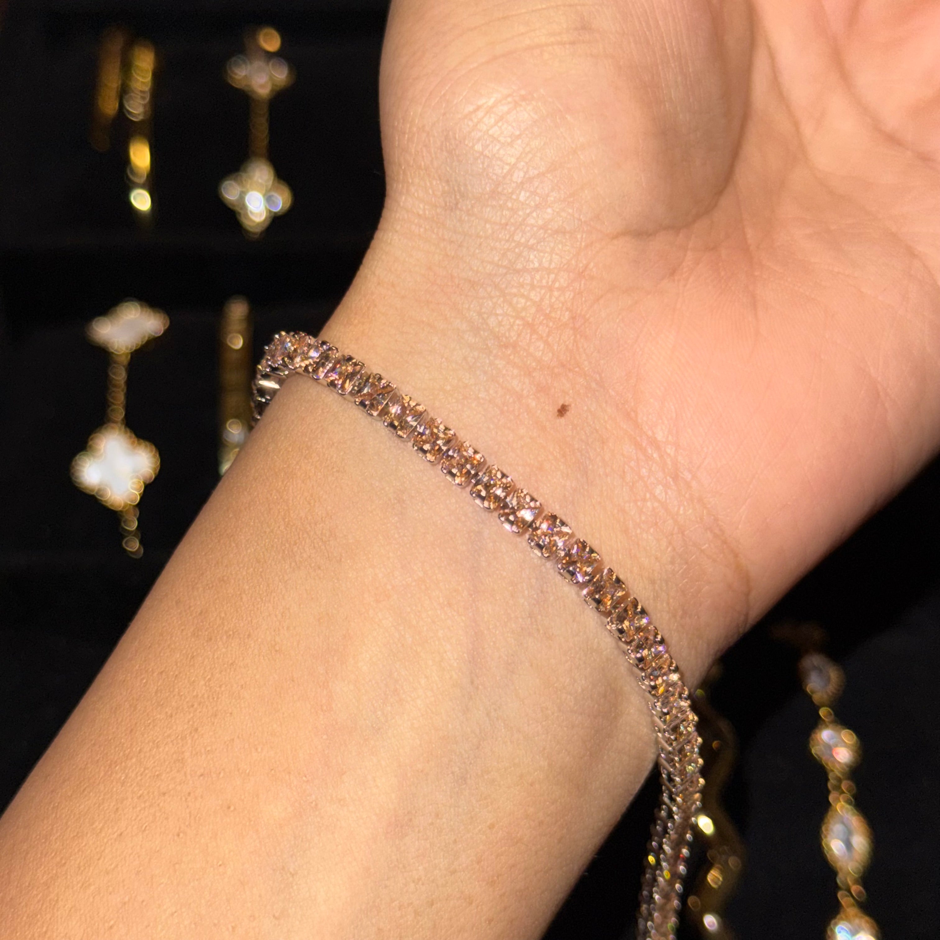 Rose-Tint Tennis Bracelet