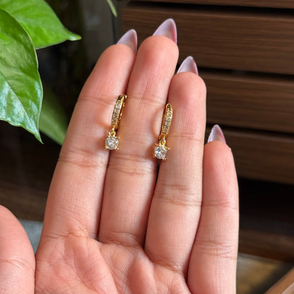 Carla Round Dangle Hoops