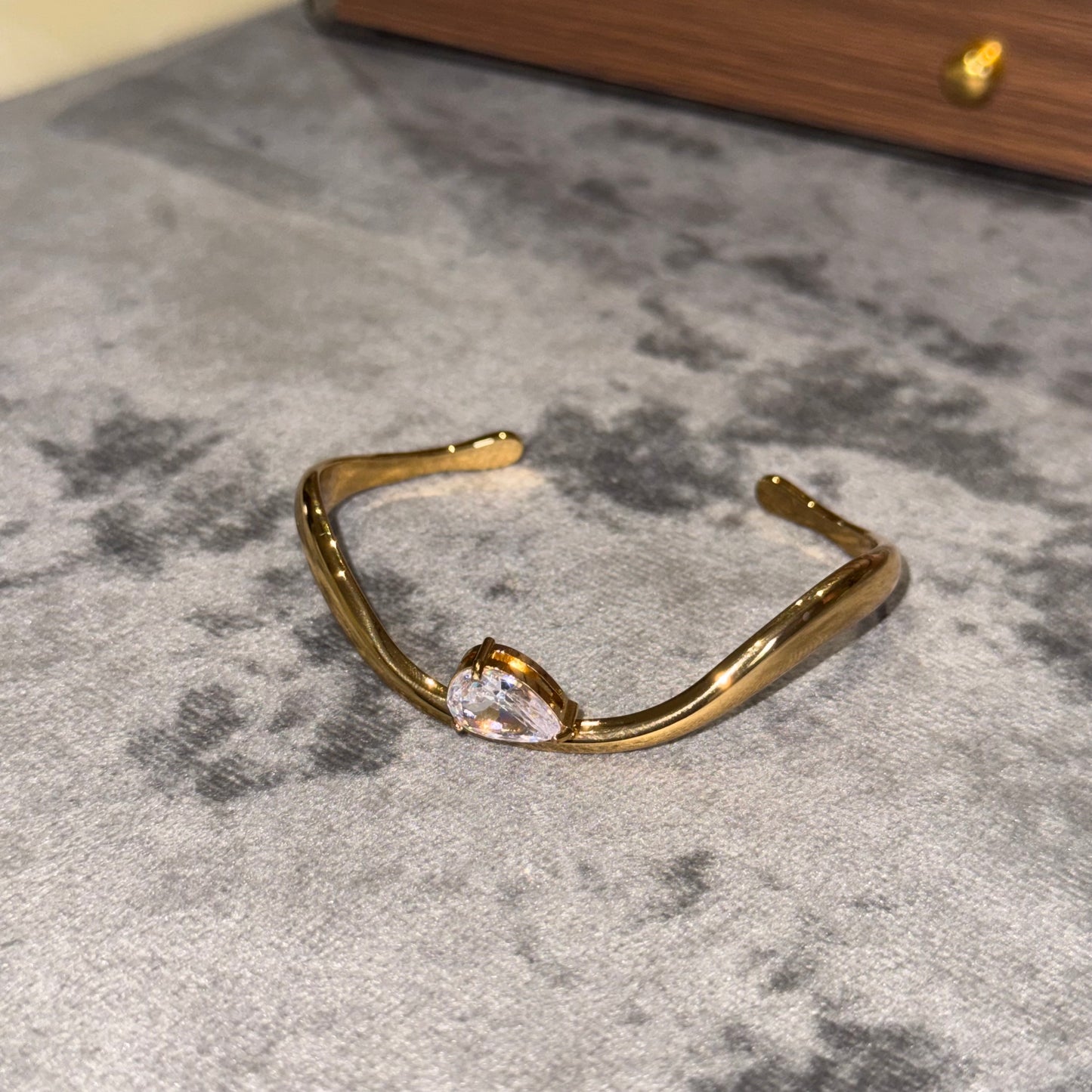 Ebony Wave Cuff Bangle