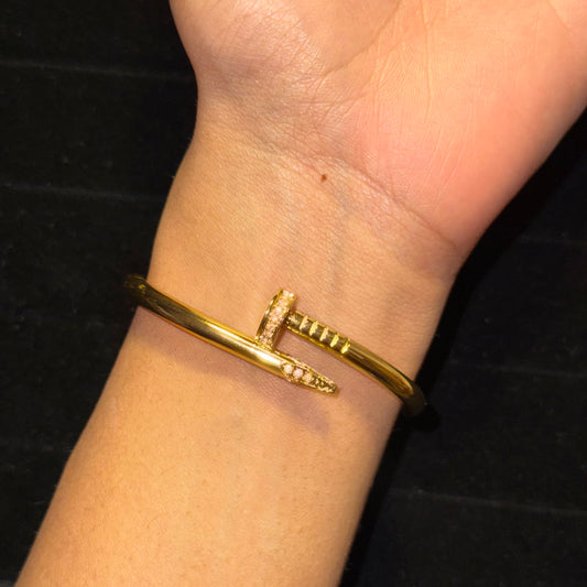 Studded Nail Bangle (Thin Wrist)