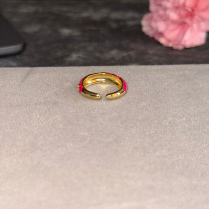 Pink Floral Ring