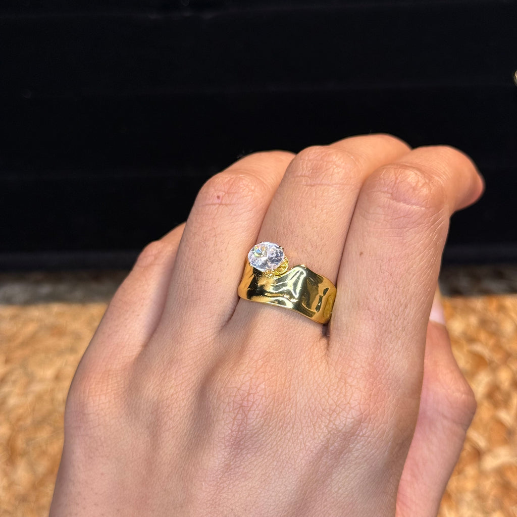 Set in Sculpt Solitaire Ring HOUSE OF LAILA