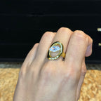 Smaller Chunky Solitaire Ring HOUSE OF LAILA