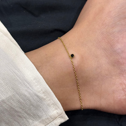 Classic Stone Anklet (Single)
