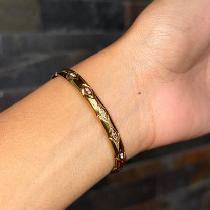 First Love Studded Bangle (Thin Wrist)