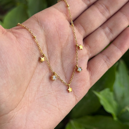 Celestial Shimmer Dainty Necklace