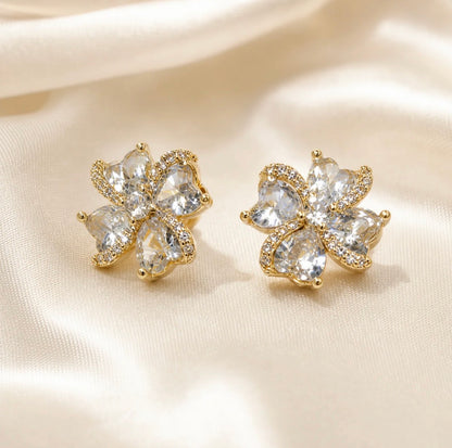 Clover Shimmer Statement Studs