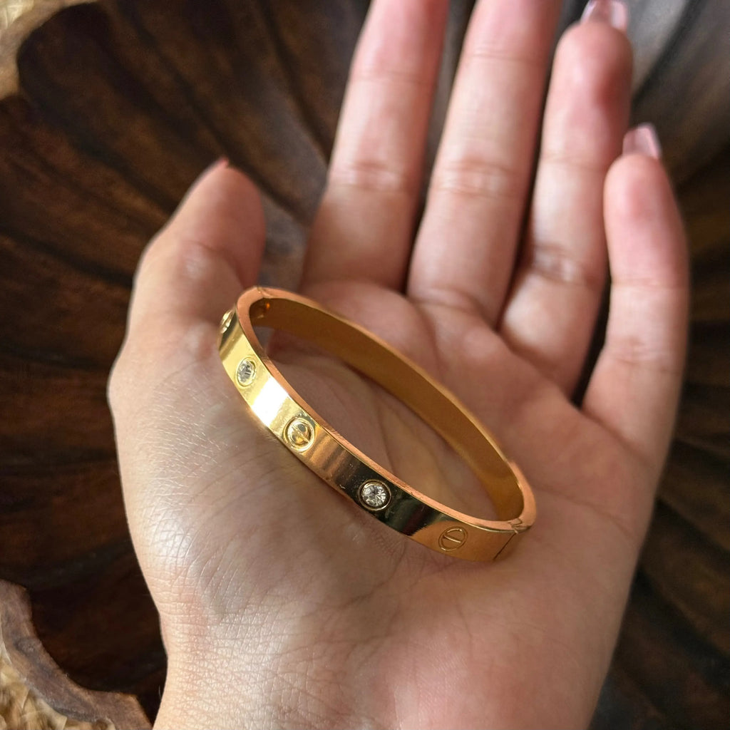 Classic Studded Bangle (Thin Wrist) HOUSE OF LAILA