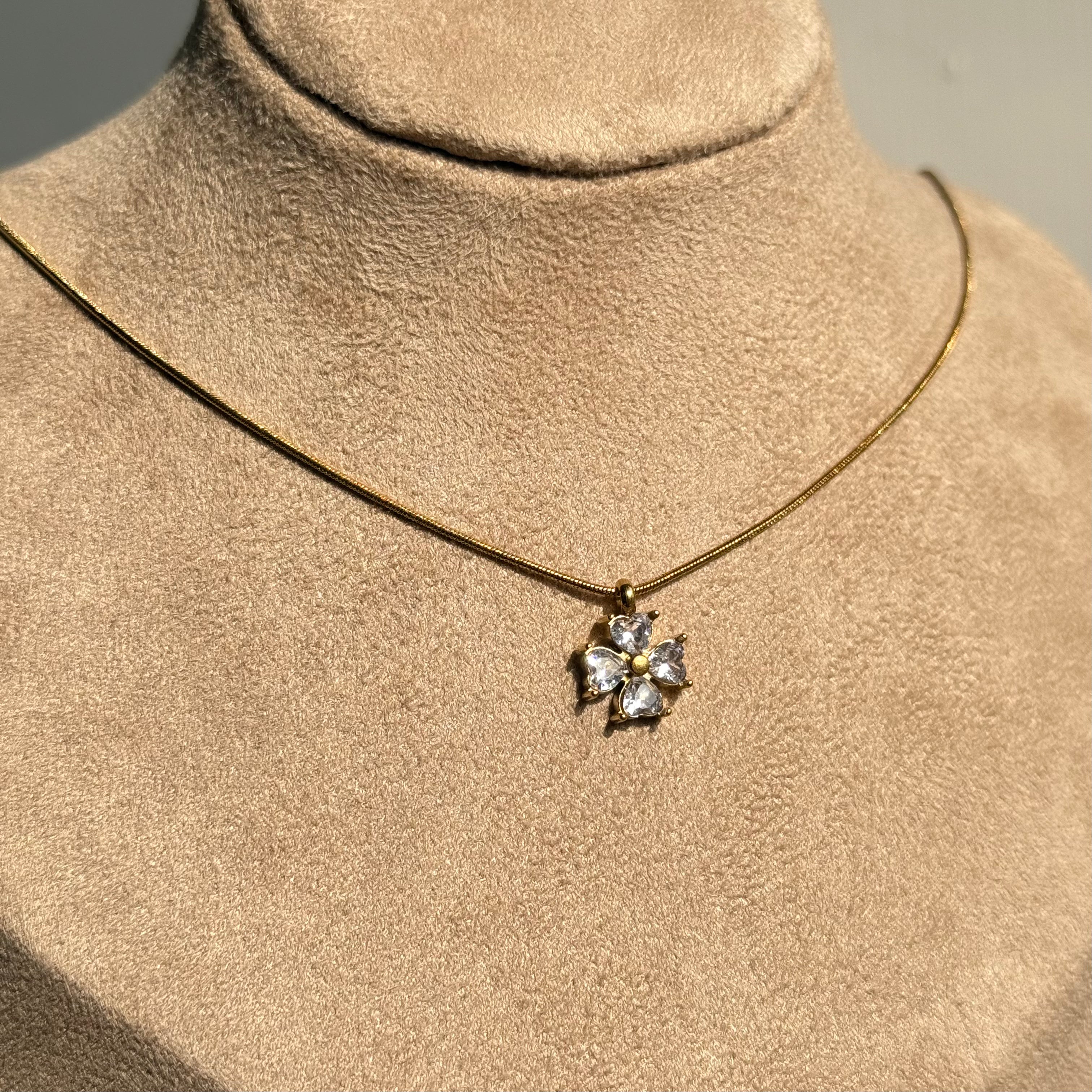 Jade Clover Pendant Chain