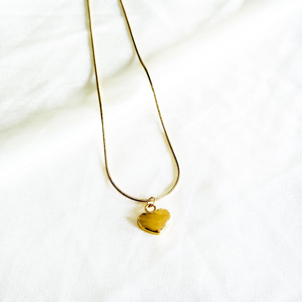 Delicate Heart Necklace (White) HOUSE OF LAILA