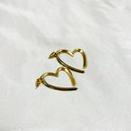 Dainty Heart Studs HOUSE OF LAILA