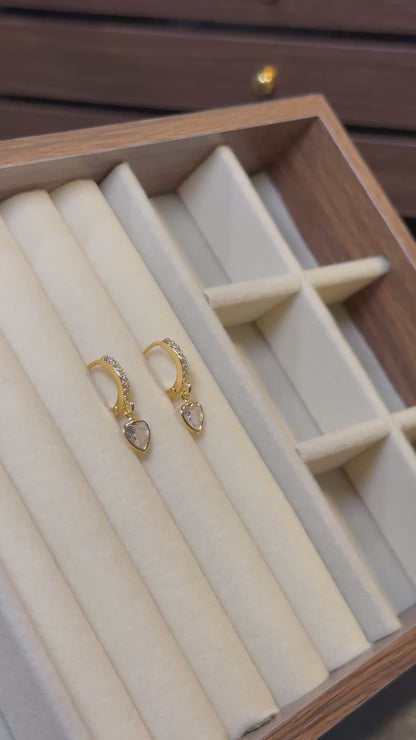 Sweetheart Crystal Hoops