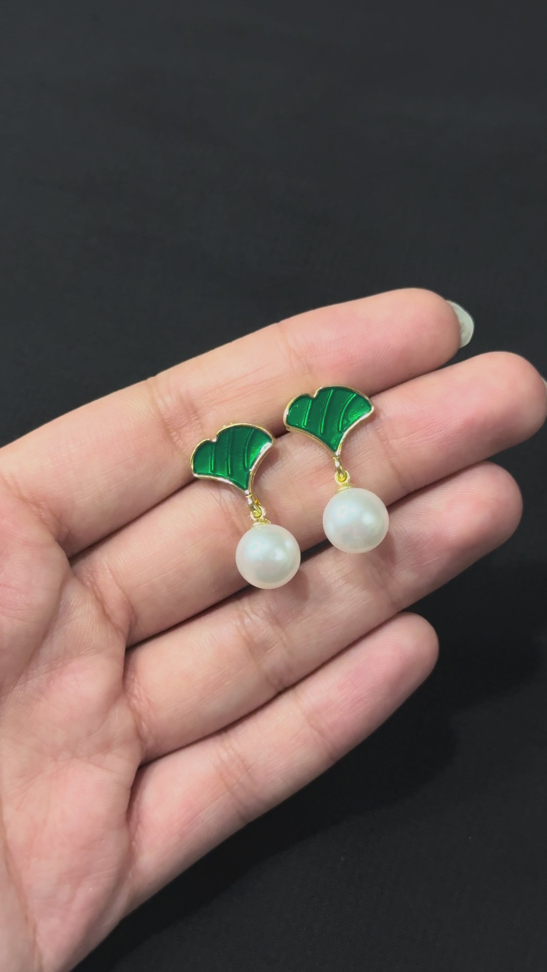 Mermaid Pearl Drop Studs