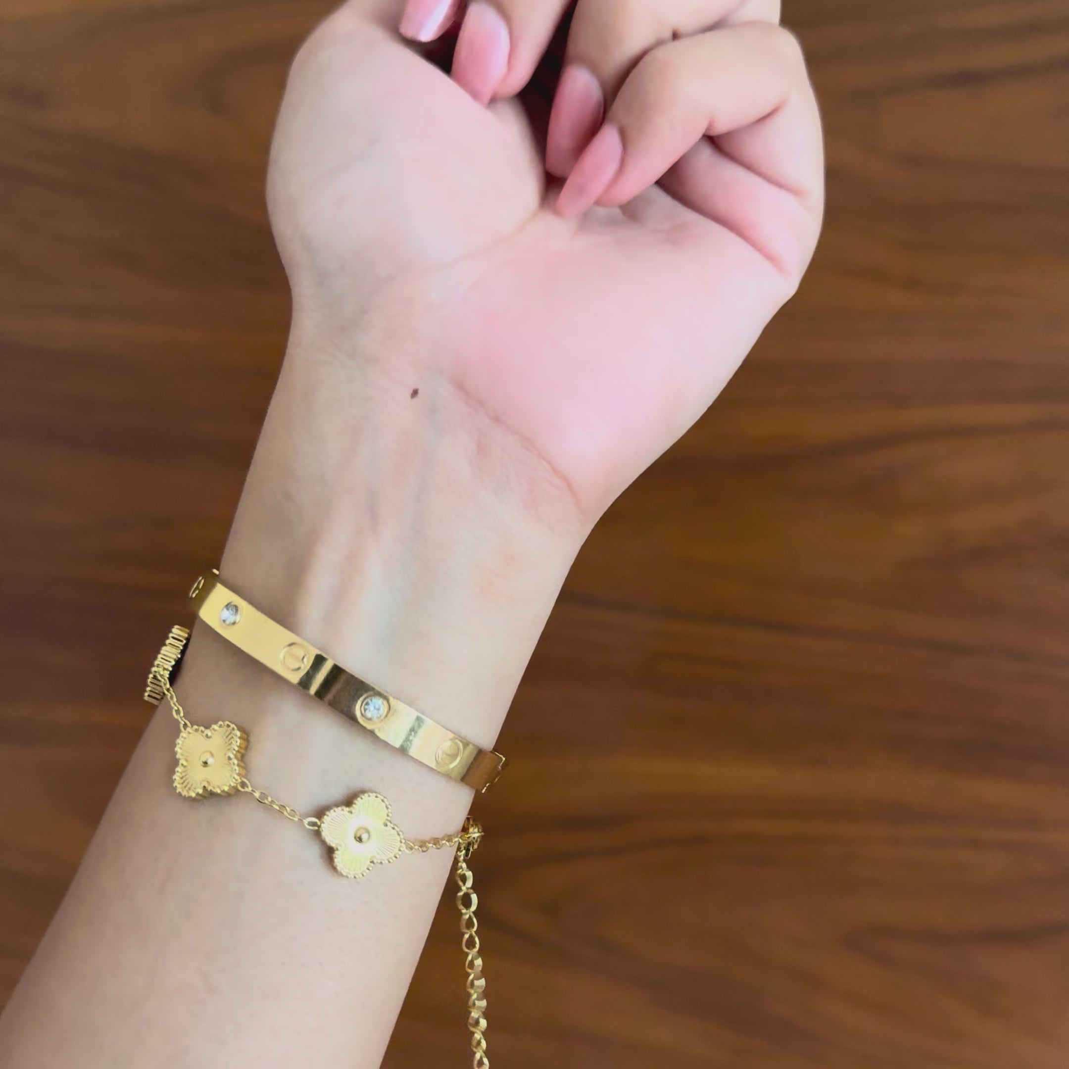 Gold Clover Bracelet