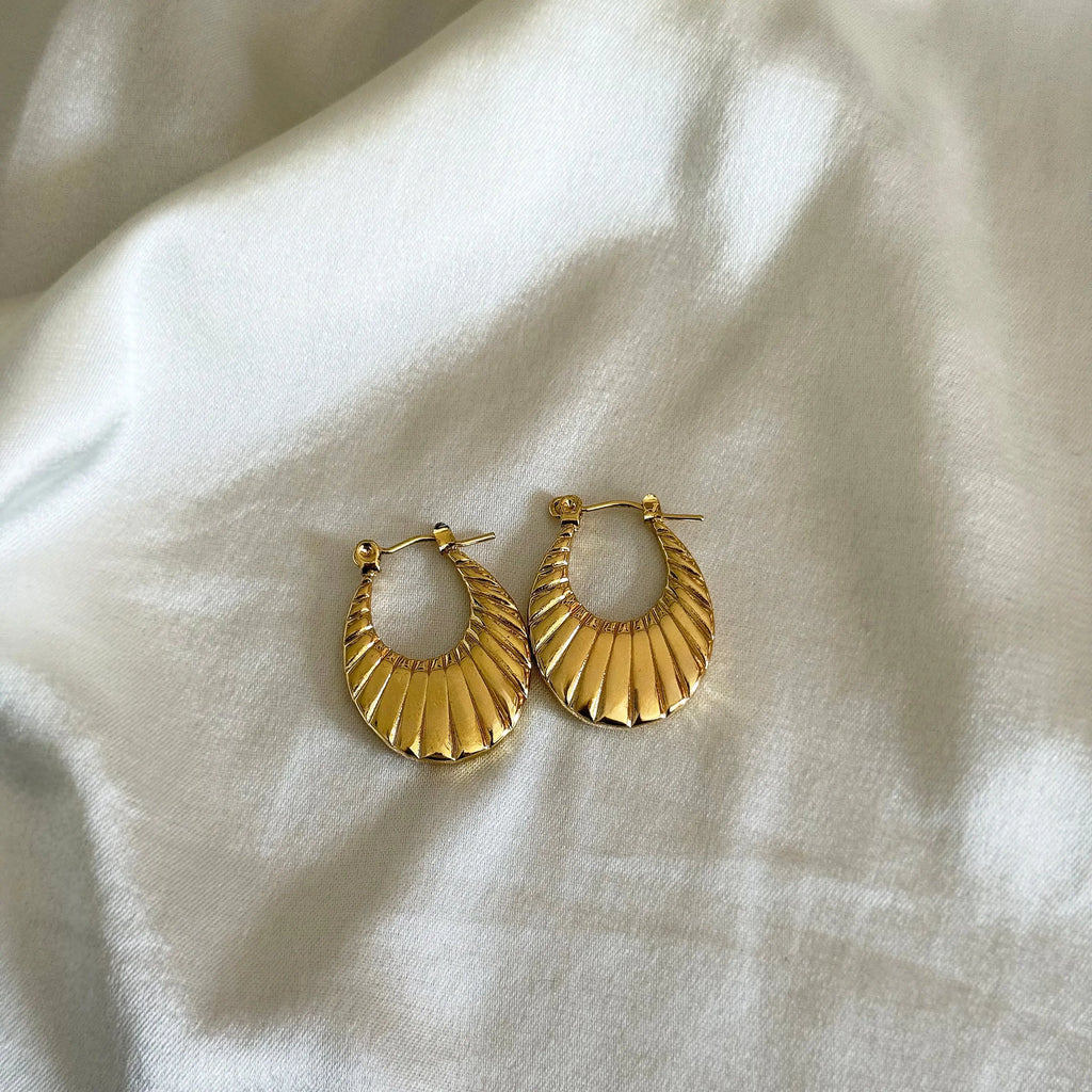 Seashell Dome Hoops HOUSE OF LAILA