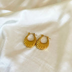 Seashell Dome Hoops HOUSE OF LAILA